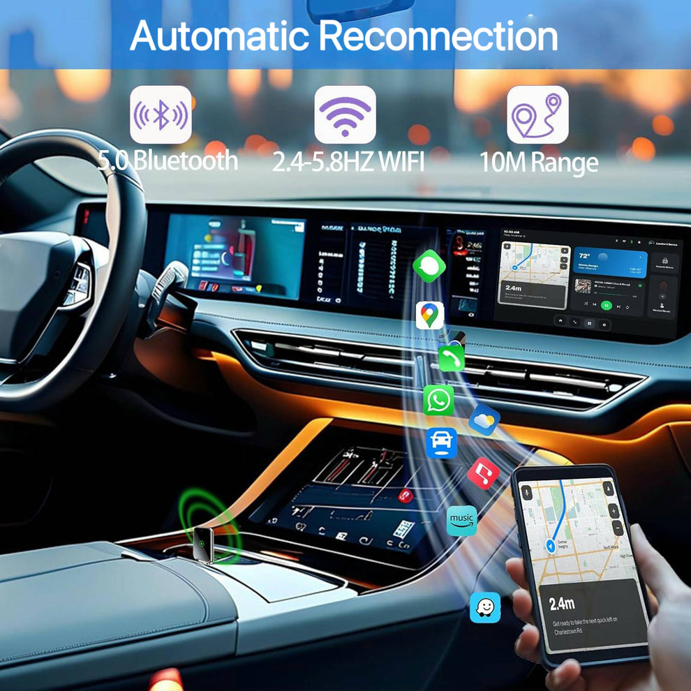 2-in-1 Wireless Car Adapter