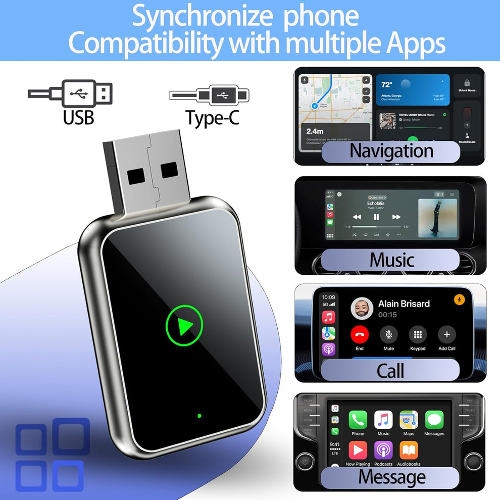 2-in-1 Wireless Car Adapter